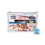 THEBALM TRAVEL BAG C&G FAVORITES 5PC (ATD PRIMER 11.8ML -THEBALM NUIT - BIG DATE 3G-BRONZILLA 3G- DOUBLE CROSSER 3G)