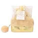 IDC INSTITUTE SCENTED BATH GOLD COSMETIC BAG SET VANILLA & BERGAMOT ΣΕΤ ΔΩΡΟΥ 16 X 19 X 10CM 4PCS